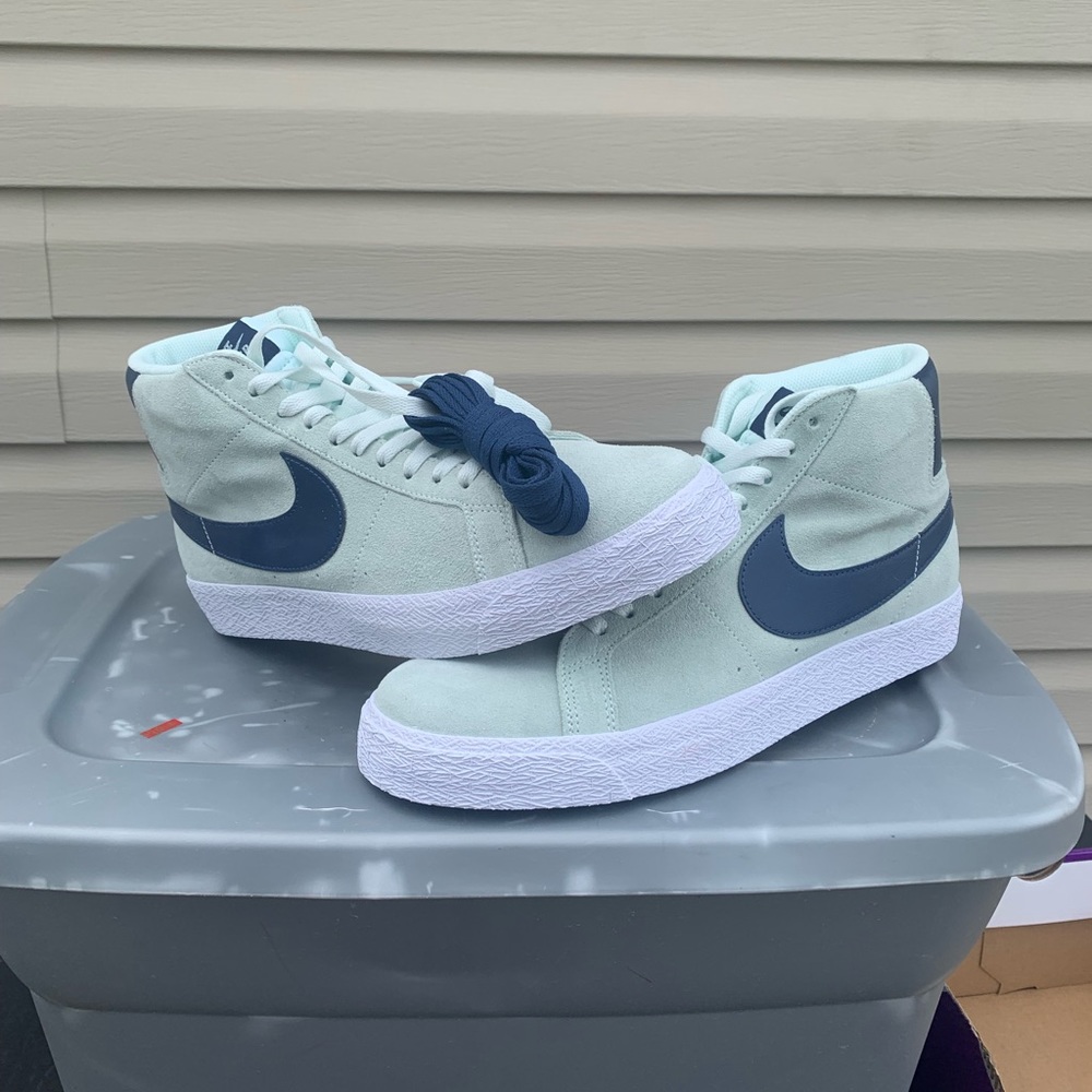 Nike blazer Mid Sb Barely Green Navy